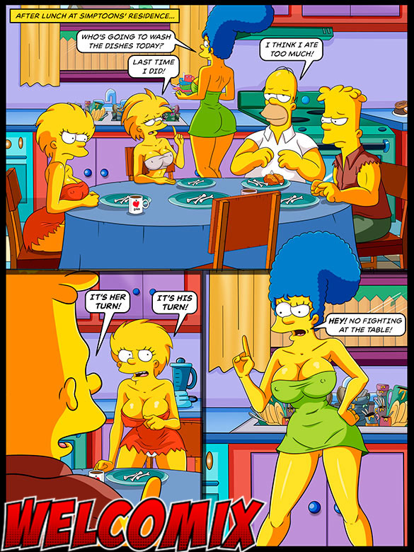 The Simptoons Playing checkers
