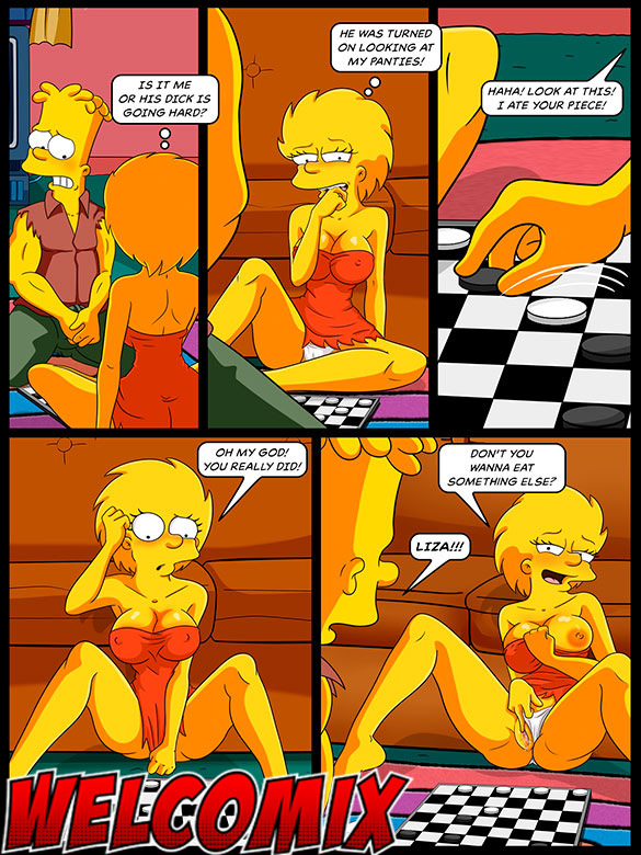 The Simptoons Playing checkers